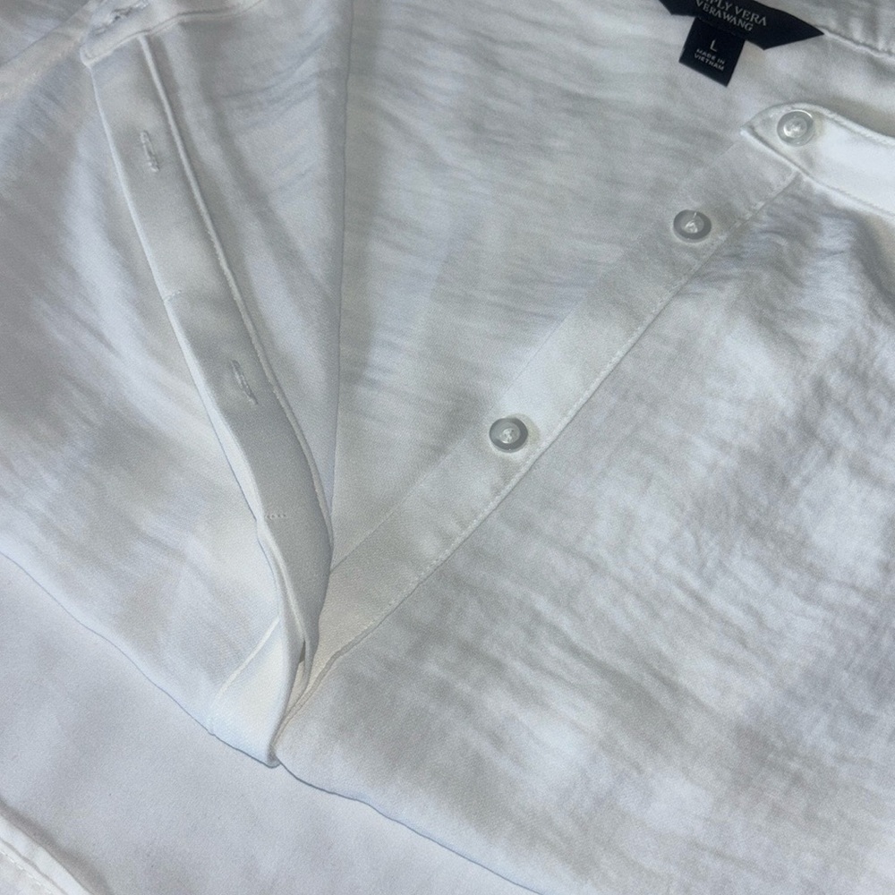 Simply Vera Vera Wang White Sleeveless Boxy Blouse - Picture 4 of 6
